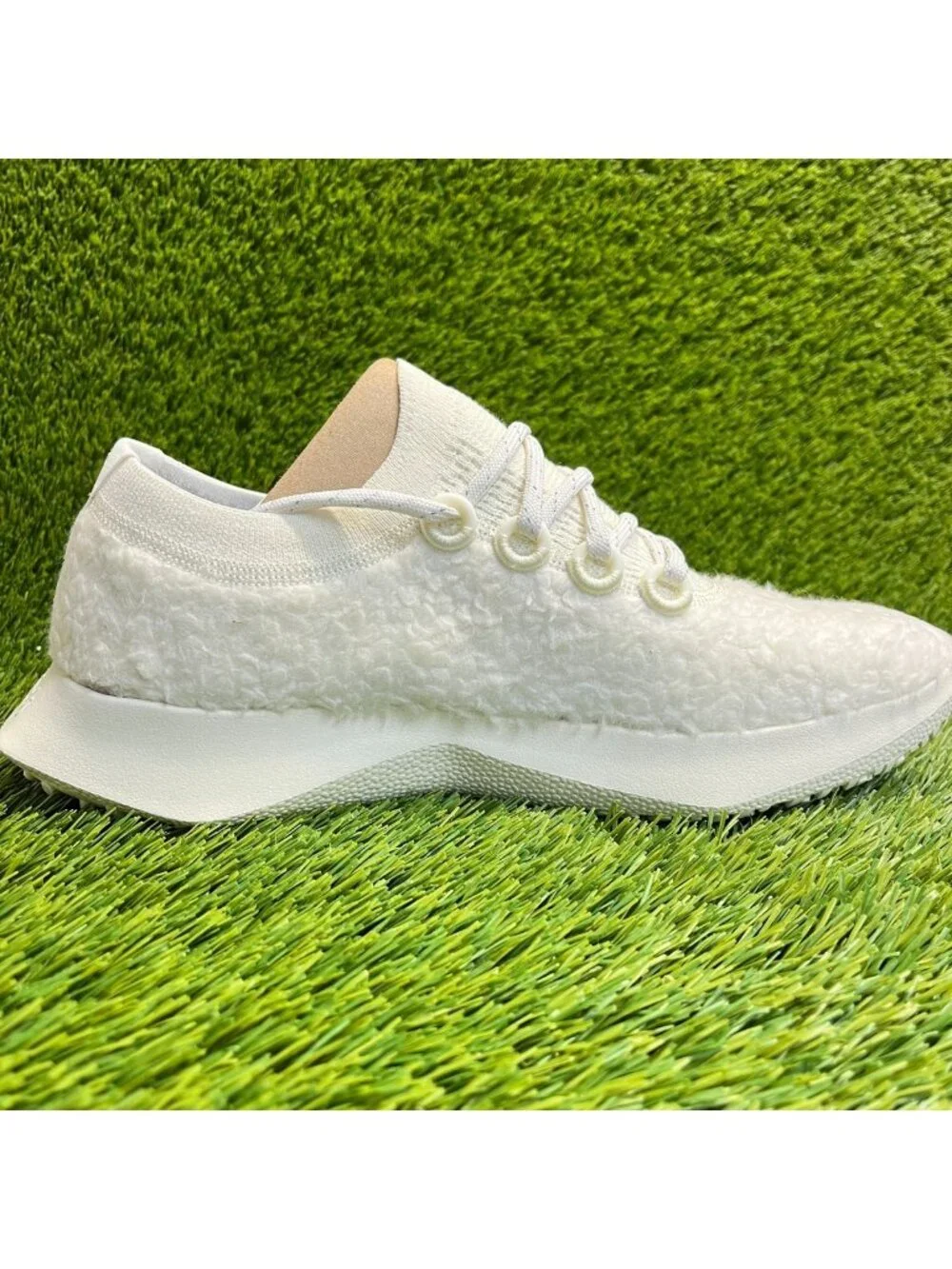 Allbirds Wool Dasher 2 Fluffs Mens Size 10 Natural White Running Shoes Sneakers